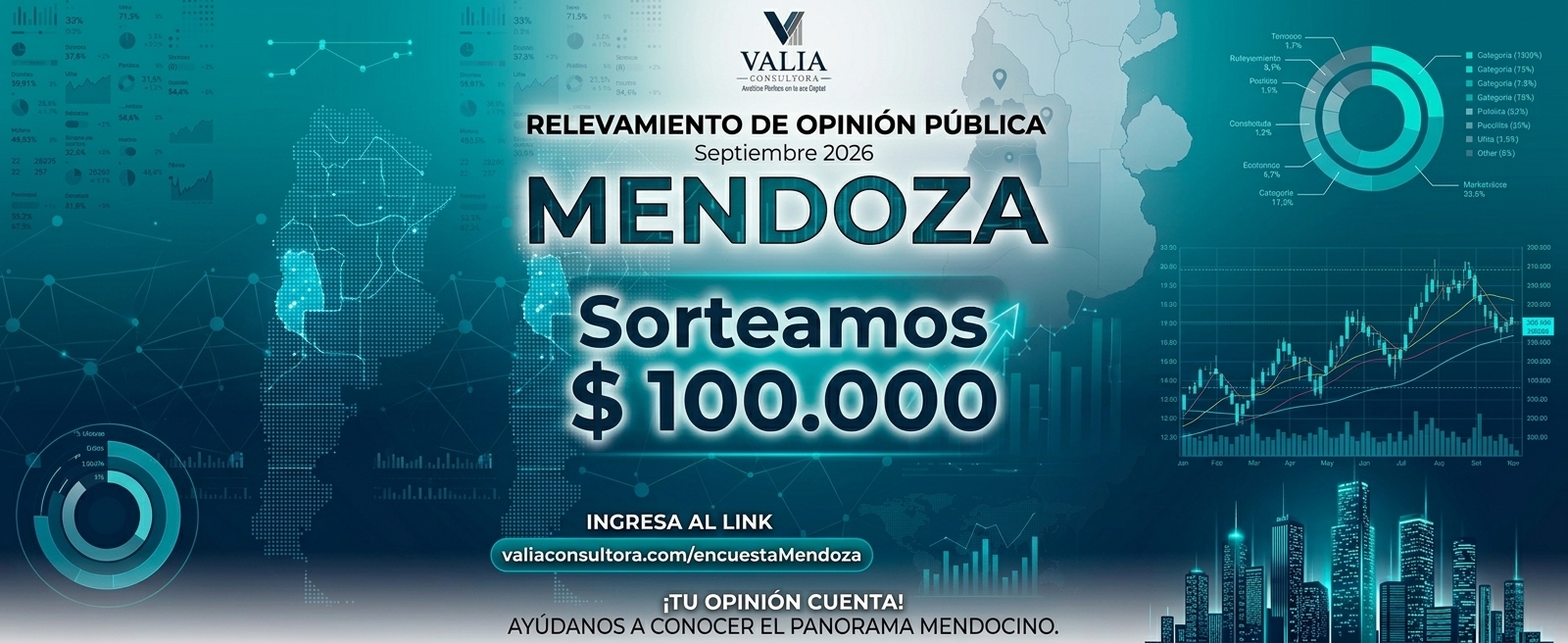 HOLA MENDOZA. VALIA CONSULTORA TE INVITA A PARTICIPAR DEL RELEVAMIENTO DE OPINIÓN PÚBLICA DE TU PROVINCIA Y A GANAR $ 100.000.-